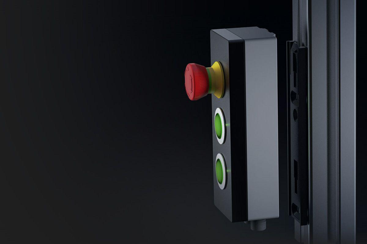Schlegel PROBOXX control station with emergency stop and illuminated pushbuttons
